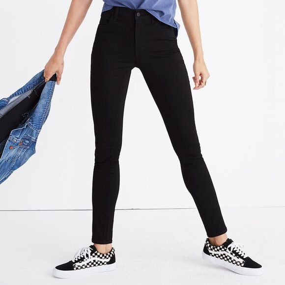 Madewell Womens Bennett Black Denim Roadtripper Jeans Skinny Size 24 G7392 - Picture 7 of 7